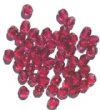 50 6mm Faceted Dark Fuchsia Beads
